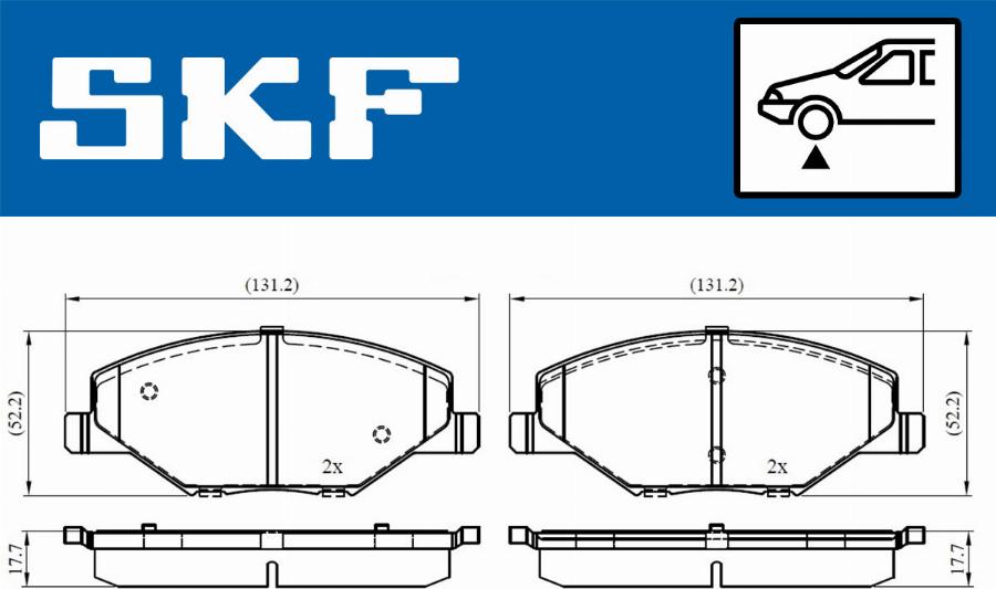 SKF VKBP 80628 - Set placute frana,frana disc aaoparts.ro