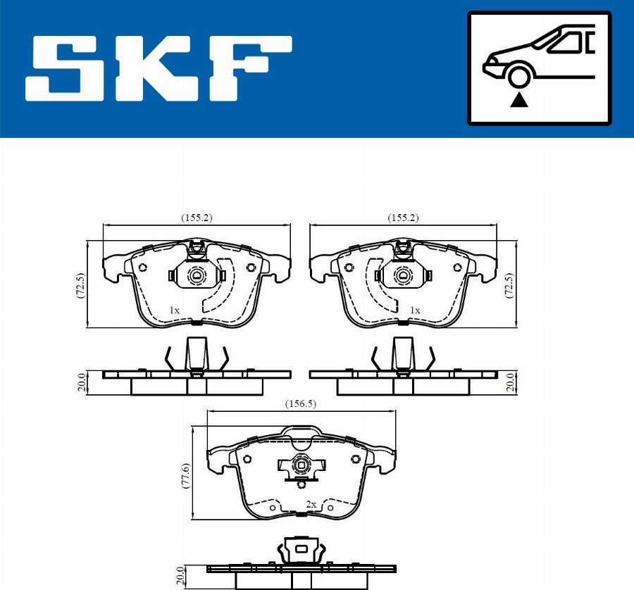 SKF VKBP 80674 - Set placute frana,frana disc aaoparts.ro