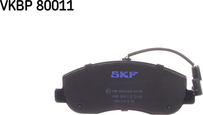 SKF VKBP 80011 E - Set placute frana,frana disc aaoparts.ro