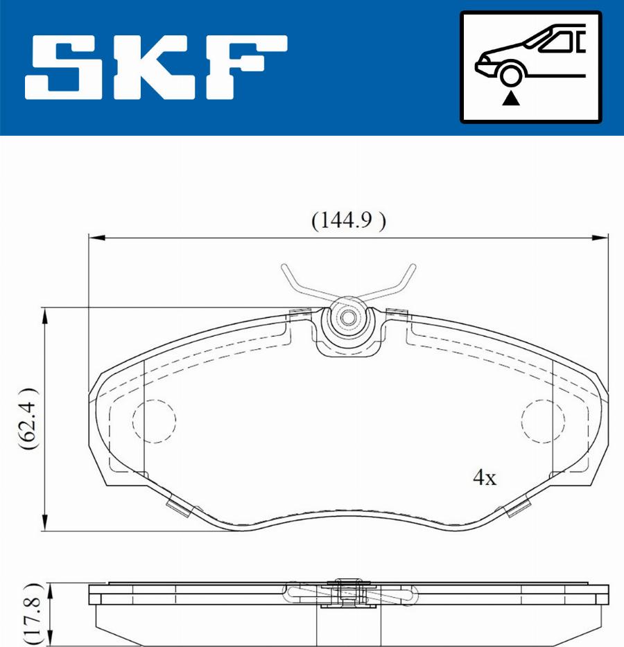 SKF VKBP 80034 - Set placute frana,frana disc aaoparts.ro