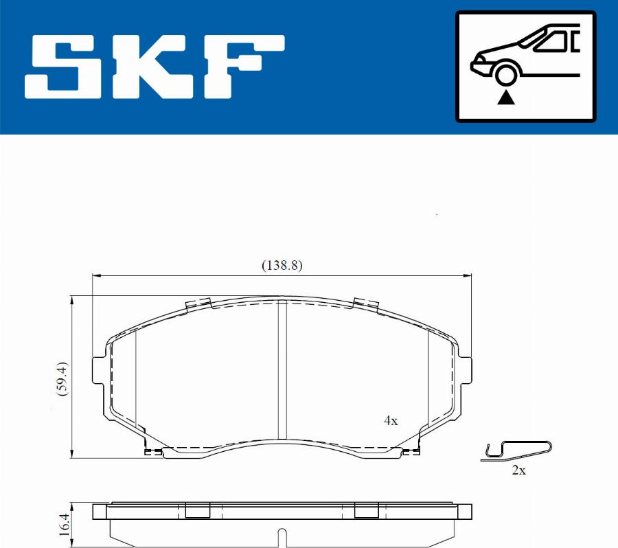 SKF VKBP 80822 A - Set placute frana,frana disc aaoparts.ro