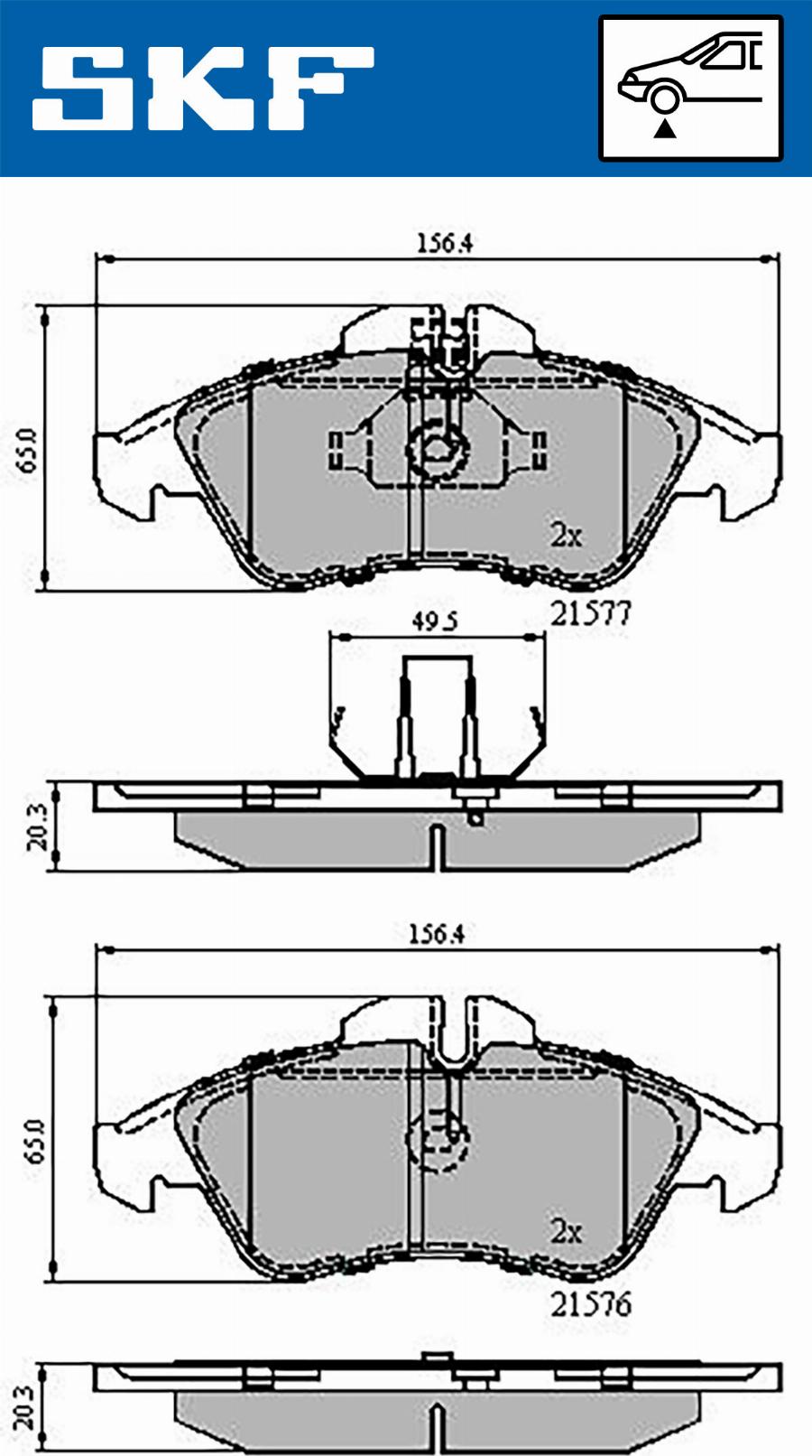 SKF VKBP 80254 - Set placute frana,frana disc aaoparts.ro