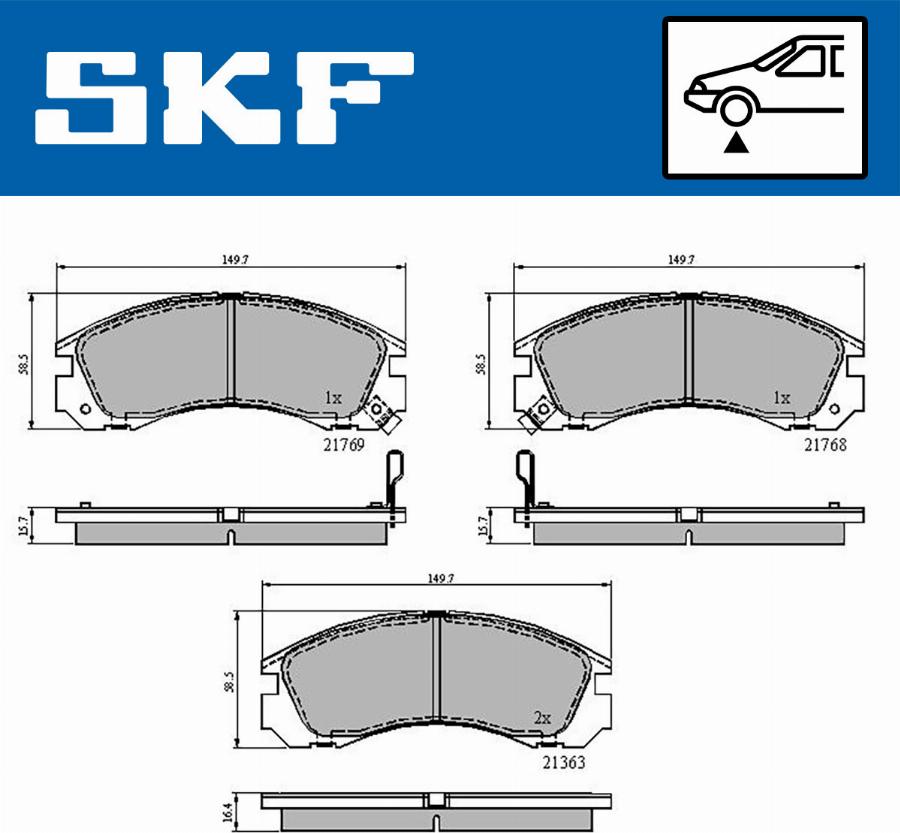 SKF VKBP 80230 A - Set placute frana,frana disc aaoparts.ro