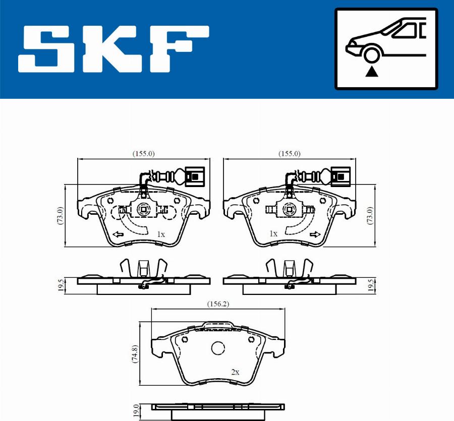 SKF VKBP 81040 E - Set placute frana,frana disc aaoparts.ro