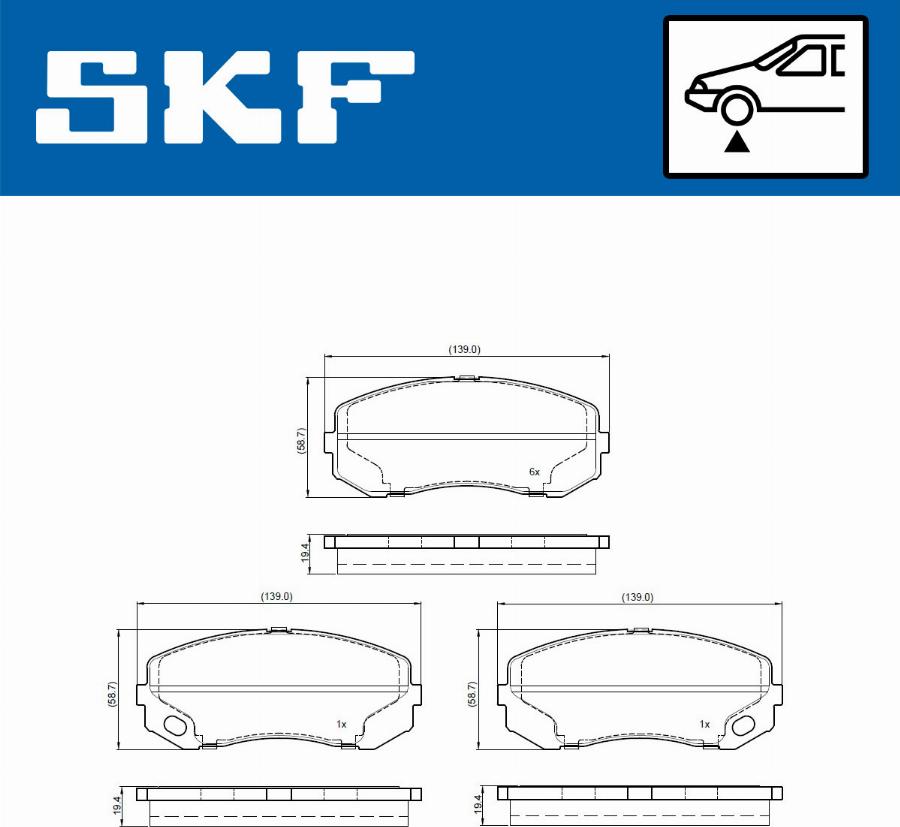 SKF VKBP 81008 - Set placute frana,frana disc aaoparts.ro