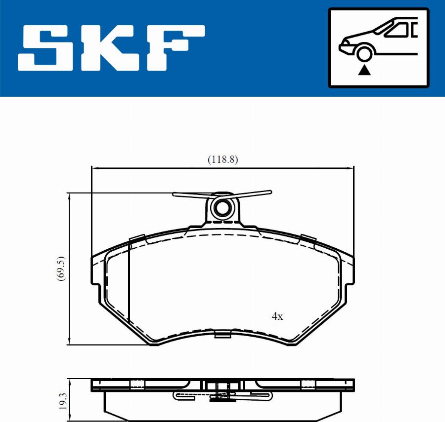 SKF VKBP 81011 - Set placute frana,frana disc aaoparts.ro