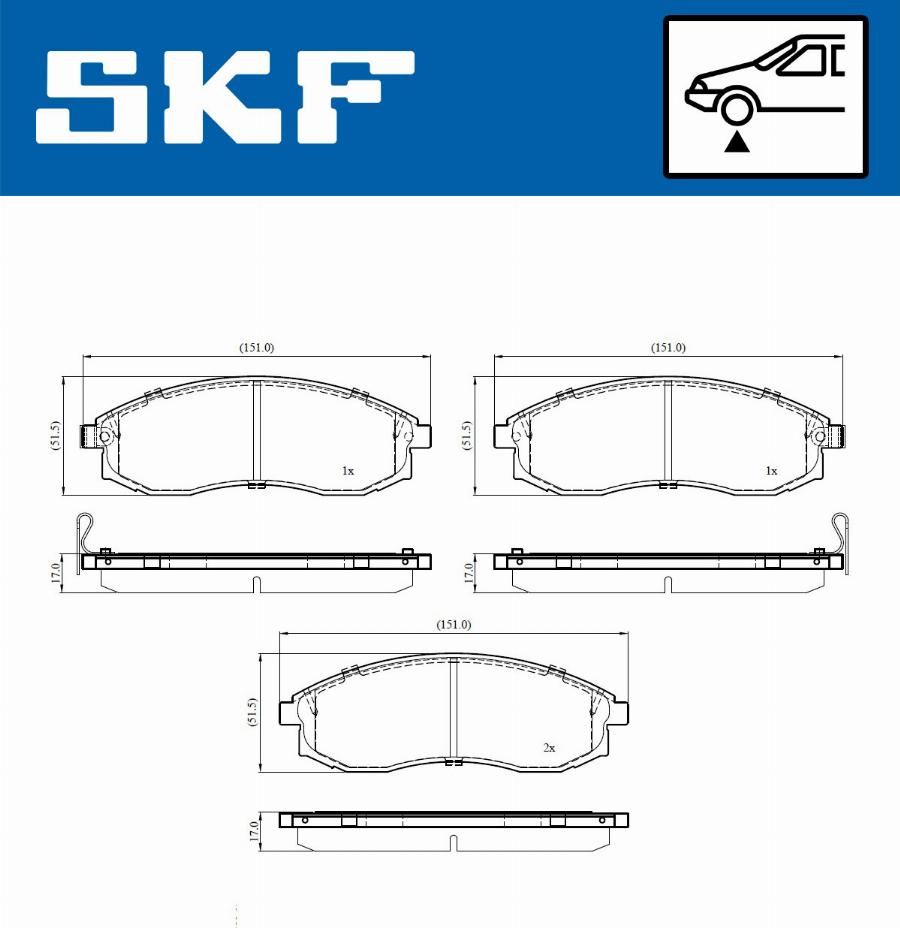 SKF VKBP 81121 A - Set placute frana,frana disc aaoparts.ro