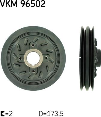 SKF VKM 96502 - Fulie curea, arbore cotit aaoparts.ro