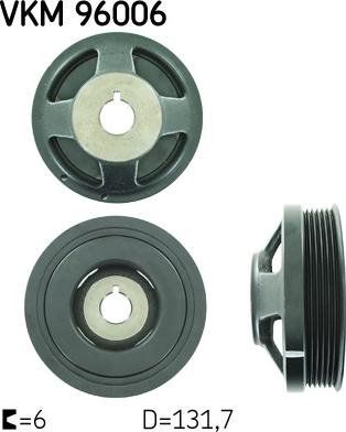 SKF VKM 96006 - Fulie curea, arbore cotit aaoparts.ro