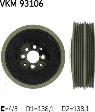 SKF VKM 93106 - Fulie curea, arbore cotit aaoparts.ro