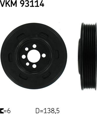 SKF VKM 93114 - Fulie curea, arbore cotit aaoparts.ro