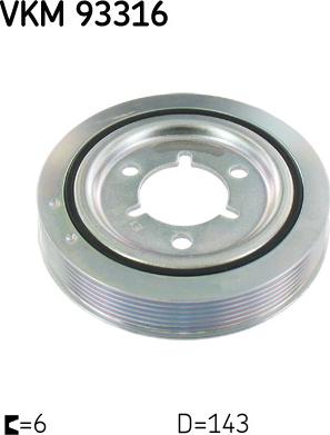 SKF VKM 93316 - Fulie curea, arbore cotit aaoparts.ro