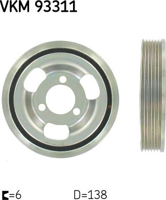 SKF VKM 93311 - Fulie curea, arbore cotit aaoparts.ro