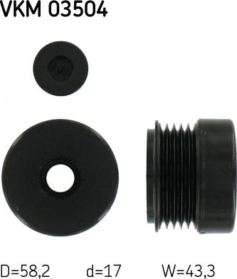 SKF VKM 03504 - Fulie, alternator aaoparts.ro