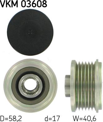 SKF VKM 03608 - Fulie, alternator aaoparts.ro