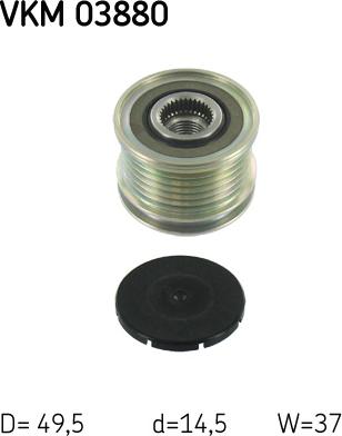 SKF VKM 03880 - Fulie, alternator aaoparts.ro