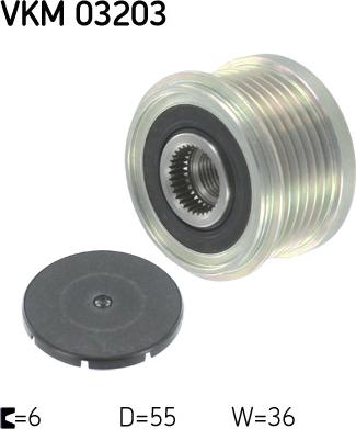 SKF VKM 03203 - Fulie, alternator aaoparts.ro