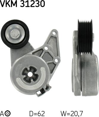 SKF VKM 31230 - Rola ghidare / conducere, curea transmisie aaoparts.ro