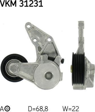 SKF VKM 31231 - Rola ghidare / conducere, curea transmisie aaoparts.ro