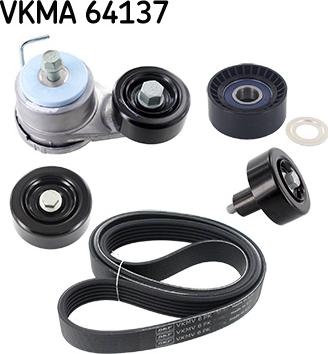 SKF VKMA 64137 - Set curea transmisie cu caneluri aaoparts.ro