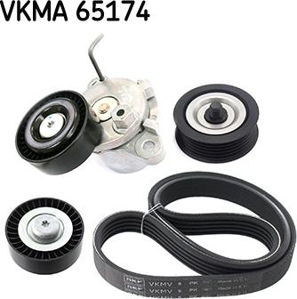 SKF VKMA 65174 - Set curea transmisie cu caneluri aaoparts.ro