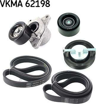 SKF VKMA 62198 - Set curea transmisie cu caneluri aaoparts.ro