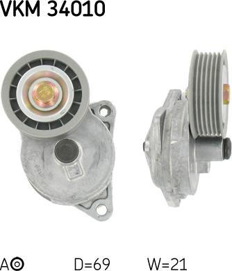 SKF VKMA 34101 - Set curea transmisie cu caneluri aaoparts.ro