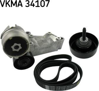 SKF VKMA 34107 - Set curea transmisie cu caneluri aaoparts.ro