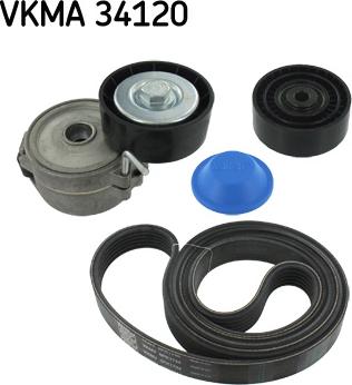 SKF VKMA 34120 - Set curea transmisie cu caneluri aaoparts.ro