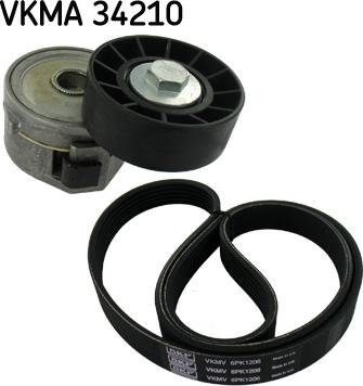 SKF VKMA 34210 - Set curea transmisie cu caneluri aaoparts.ro