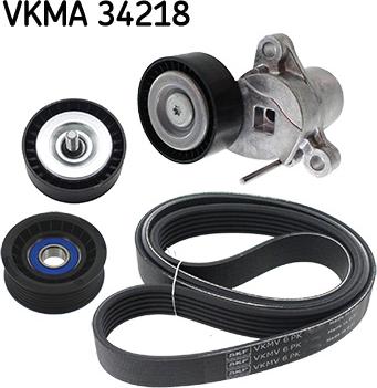 SKF VKMA 34218 - Set curea transmisie cu caneluri aaoparts.ro