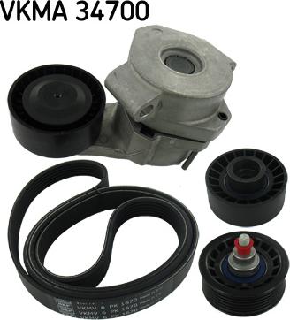 SKF VKMA 34700 - Set curea transmisie cu caneluri aaoparts.ro