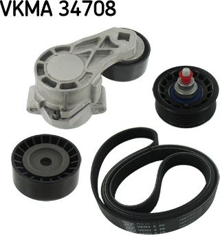 SKF VKMA 34708 - Set curea transmisie cu caneluri aaoparts.ro