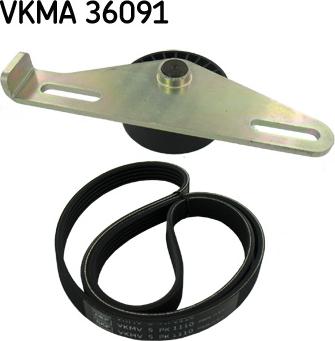 SKF VKMA 36091 - Set curea transmisie cu caneluri aaoparts.ro