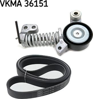 SKF VKMA 36151 - Set curea transmisie cu caneluri aaoparts.ro