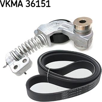 SKF VKMA 36151 - Set curea transmisie cu caneluri aaoparts.ro