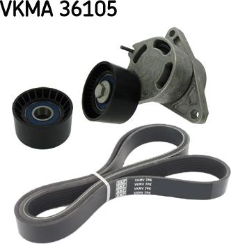 SKF VKMA 36105 - Set curea transmisie cu caneluri aaoparts.ro