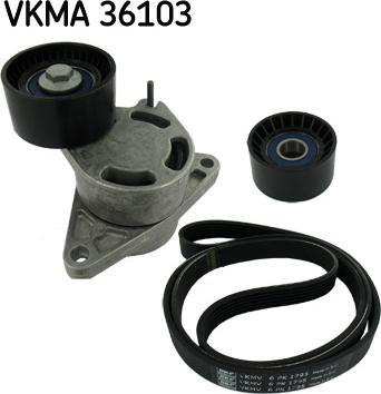 SKF VKMA 36103 - Set curea transmisie cu caneluri aaoparts.ro