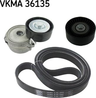 SKF VKMA 36135 - Set curea transmisie cu caneluri aaoparts.ro