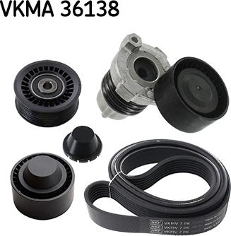 SKF VKMA 36138 - Set curea transmisie cu caneluri aaoparts.ro