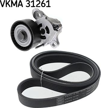 SKF VKMA 31261 - Set curea transmisie cu caneluri aaoparts.ro