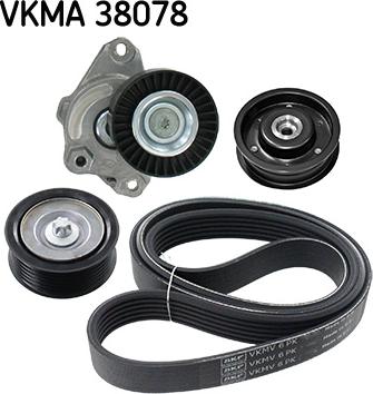 SKF VKMA 38078 - Set curea transmisie cu caneluri aaoparts.ro