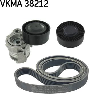 SKF VKMA 38212 - Set curea transmisie cu caneluri aaoparts.ro