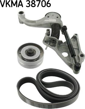 SKF VKMA 38706 - Set curea transmisie cu caneluri aaoparts.ro