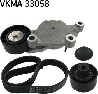 SKF VKMA 33058 - Set curea transmisie cu caneluri aaoparts.ro