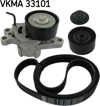 SKF VKMA 33101 - Set curea transmisie cu caneluri aaoparts.ro