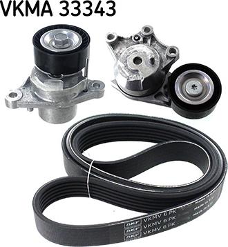 SKF VKMA 33343 - Set curea transmisie cu caneluri aaoparts.ro