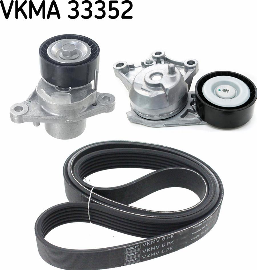 SKF VKMA 33352 - Set curea transmisie cu caneluri aaoparts.ro