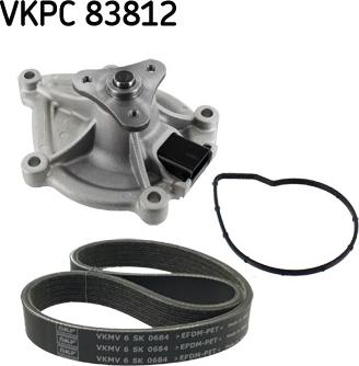SKF VKMC 33843 - Pompa apa + Set curea transmisie cu caneluri aaoparts.ro