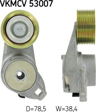 SKF VKMCV 53007 - Rola ghidare / conducere, curea transmisie aaoparts.ro